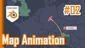 Blender Map Animation 02 / Blender 2.93 #b3d