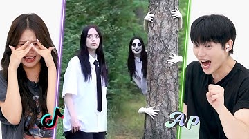 Two Korean idols watching TikTok 