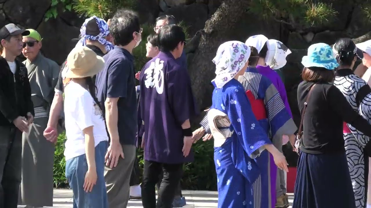 Girls 盆踊り 津田の盆踊りを徳島城博物館で披露 「おとう、もんてこーい」｜文化