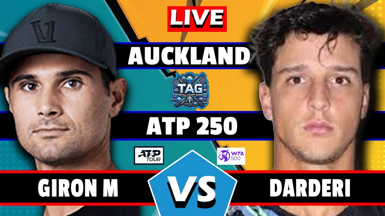 🔴LIVE: Giron M vs Darderi L ATP Auckland Quaterfinals  