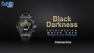 Black Darkness HD Watch Face, Widget & Live Wallpaper screenshot 1