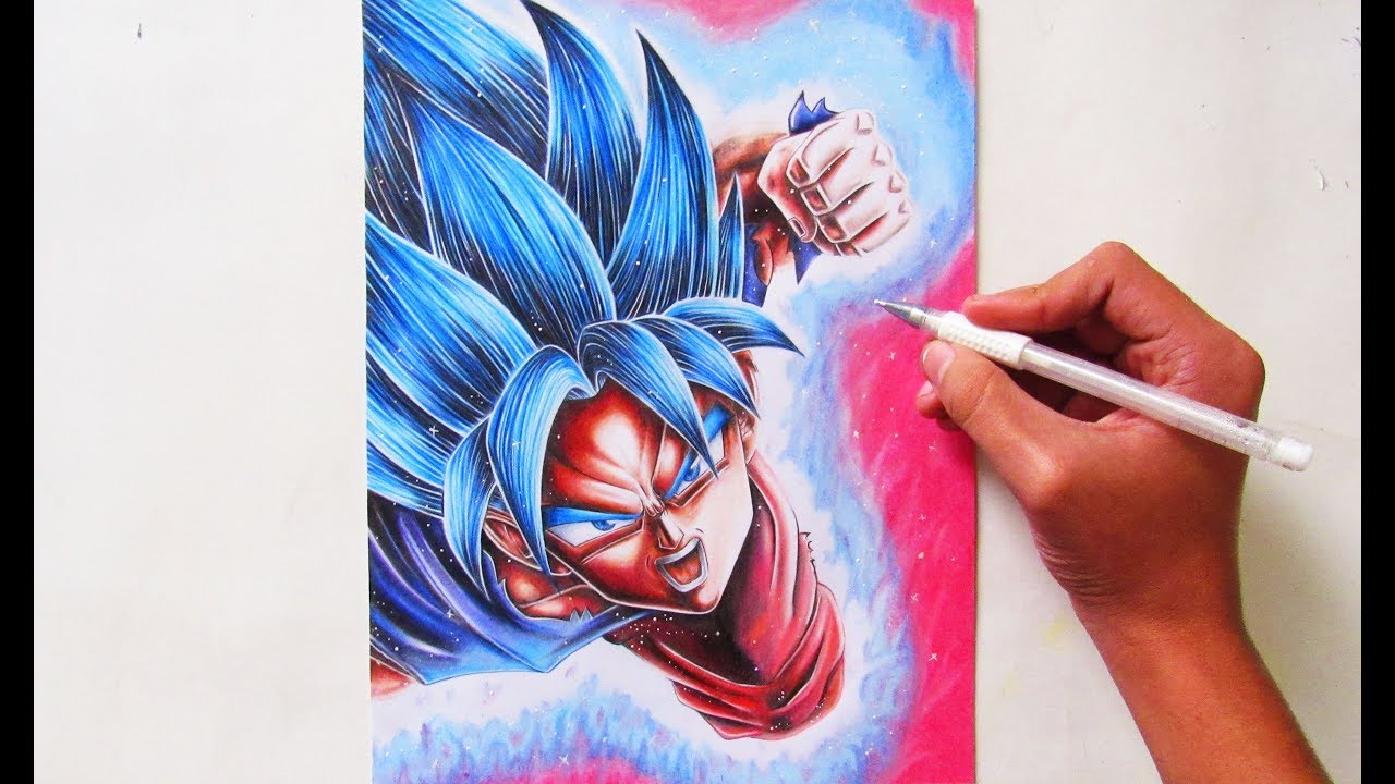 Super saiyan Blue Kaioken x20 Drawing Donkendo_Vazquez