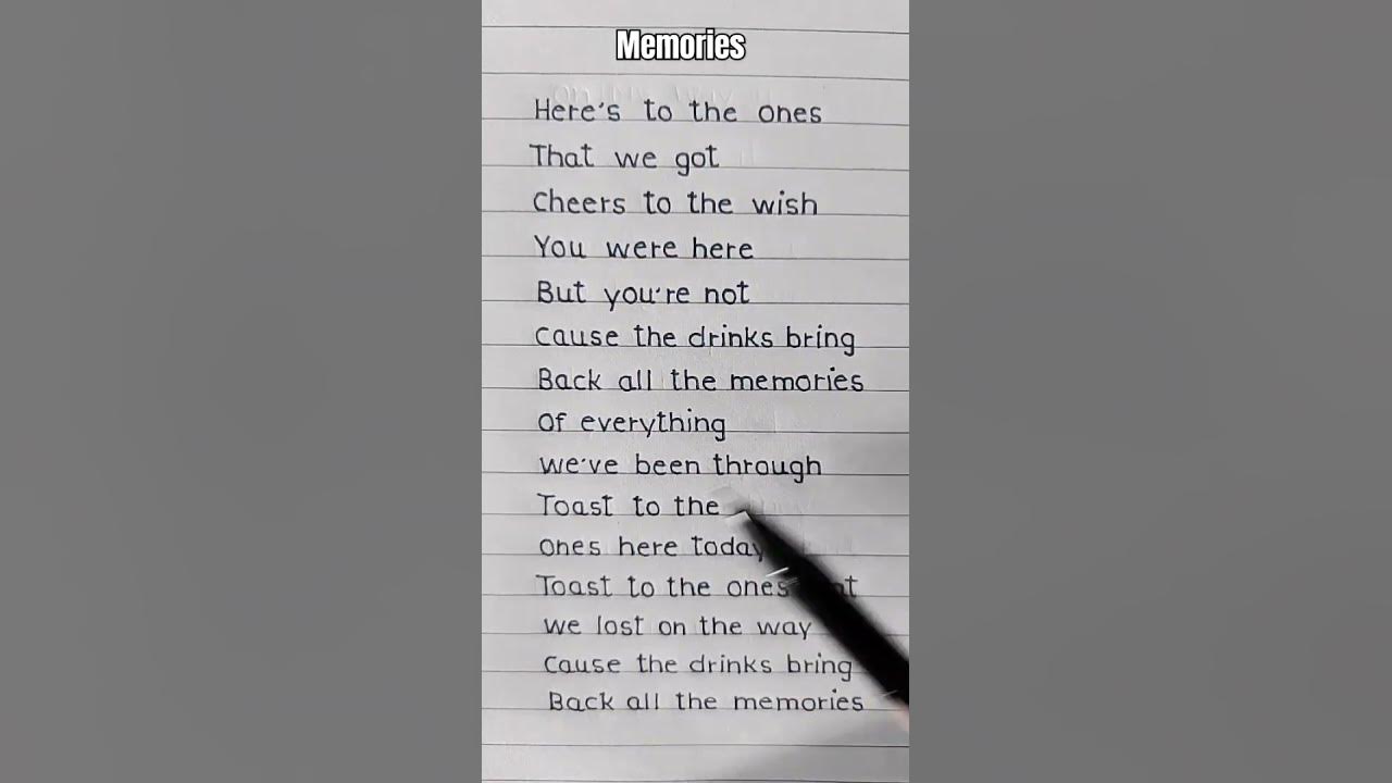Memories ~ ⭐ Maroon 5 (Song Lyrics)
