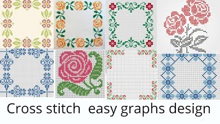 dusuti ka easy graph design/cross stitch embroidery graph pattern// #dosuti ka flower graph