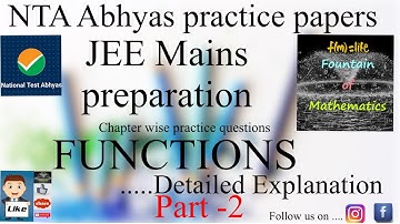 NTA Abhyas/App/JEE Mains Bits/Chapter wise practice questions/detailed solutions/Functions/part 2