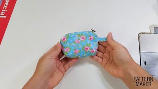 DIY Make a Beautiful Pouch with Small Pieces of Fabric