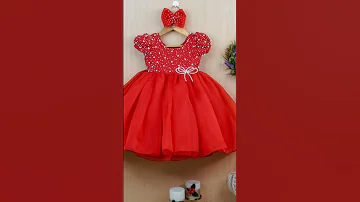 Beautiful Red Colour Gown Ideas For Kids Baby Girls 