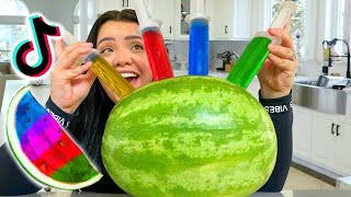 We Tested VIRAL Tiktok Life Hacks! *Shocking* Jelly Watermelon, Fashion Nova Curve + More!