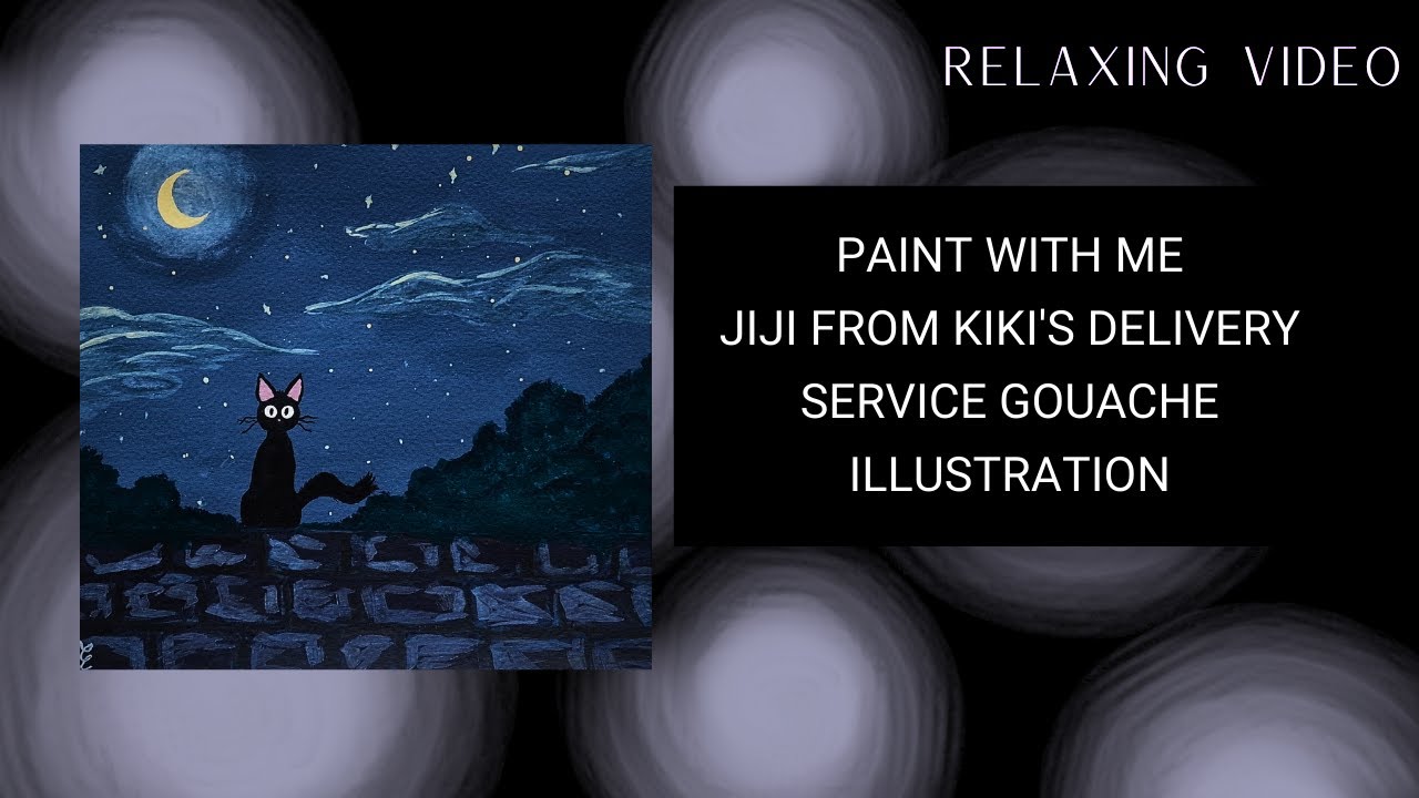 PAINT WITH ME JiJi from Kiki's Delivery Service 💜🐈‍⬛💫 YouTube