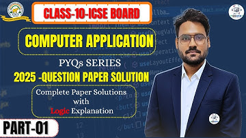 PYQs Series-Computer Paper solution 2025 Exams - MCQ & Programs | Class 10th ICSE #class10icse