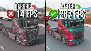 EURO TRUCK SIMULATOR 2: HOW TO BOOST FPS AND FIX FPS DROPS / STUTTER| LowEnd PC ✔