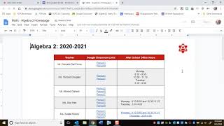 Accessing Your Classes at AHS 2020