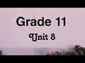 Grade 11 Unit 8 Listening 