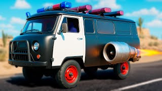 картинка: Я СДЕЛАЛ ИЗ БУХАНКИ УАЗ 2206 ПАТРУЛЬНЫЙ СПОРТКАР В DRIVE BEYOND HORIZON