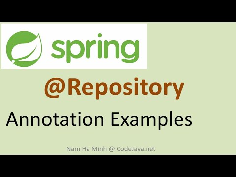 Video: Hvad er brugen af @repository-annotering om foråret?