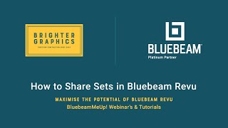 How to Share Sets in Bluebeam Revu by Brighter Graphics