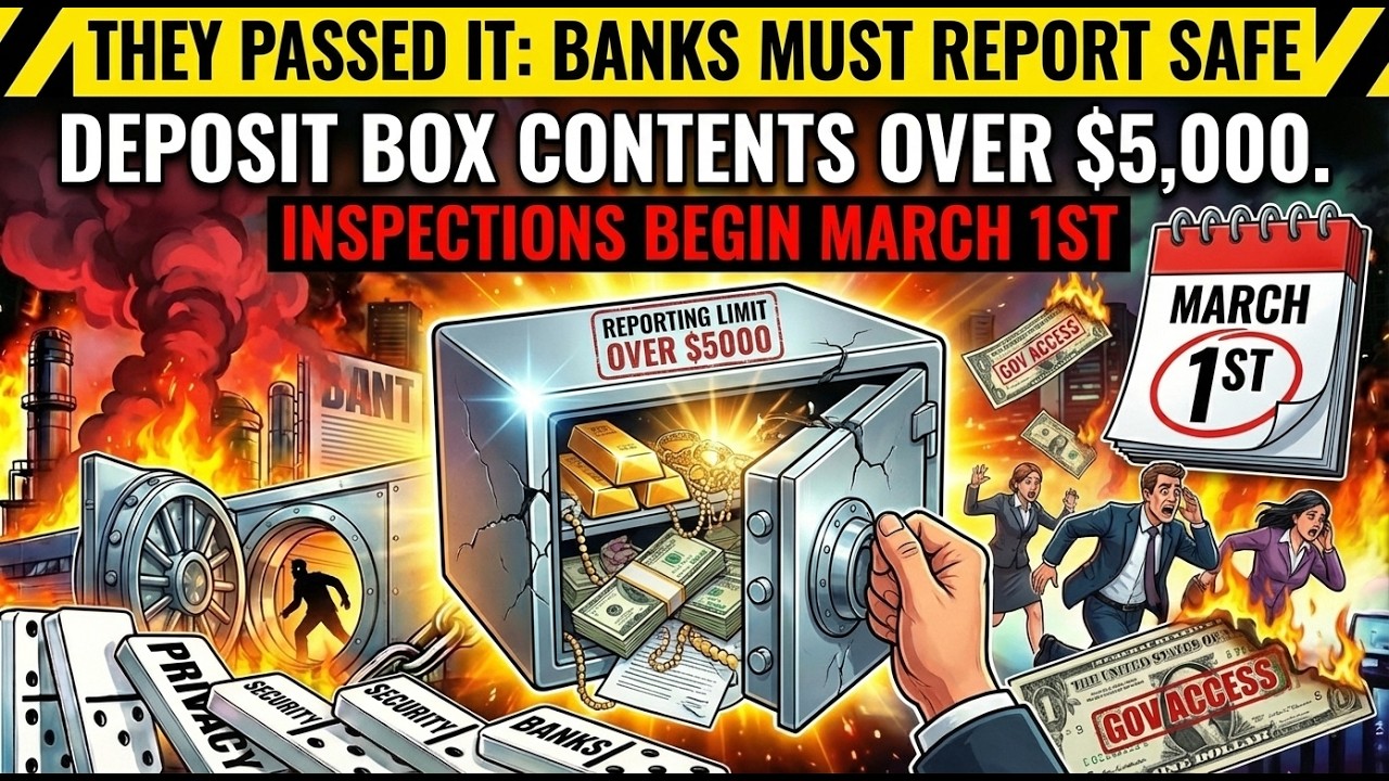 THEY PASSED IT:Banks Must Report Safe Deposit Box Contents Over $5,000.(Inspections Begin March 1st)