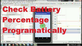 To check battery percentage in android programmatically