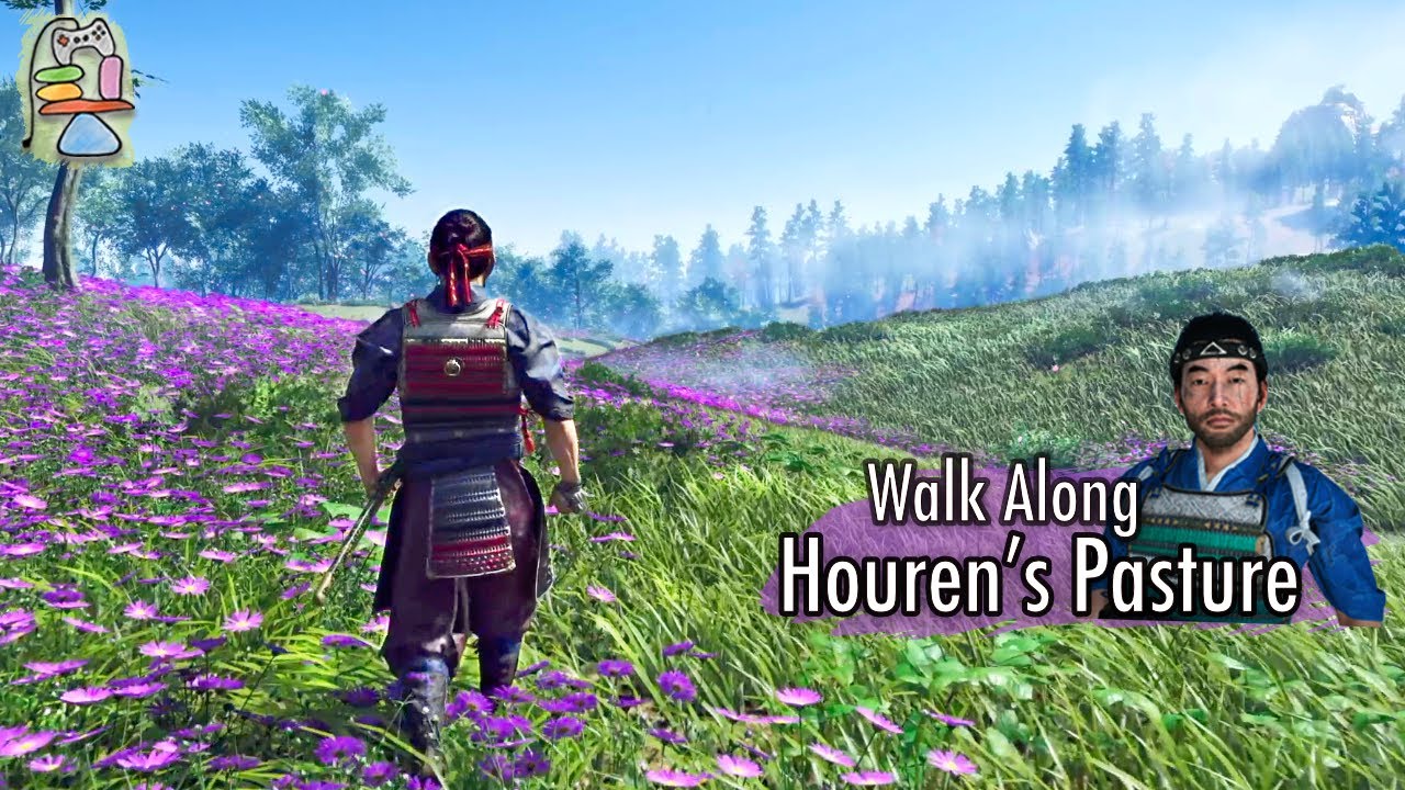 Walking Through Houren's Pasture Of Purple Flowers Ghost of Tsushima