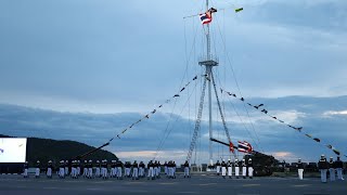 กองทัพเรือ จัดพิธีย่ำพระสุริย์ศรี สวนสนามทหารนาวิก เป็นเกียรติ อำลา ผบ ทร เกษียณอายุราชการ