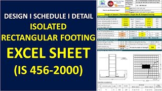 Rectangular OR Square Footing Design Using Advance Excel Sheet I IS 456:2000 I Civil Engineering screenshot 3