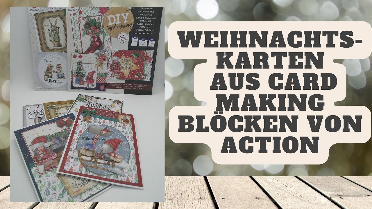 Tutorial Weihnachtskarten aus Card Making Blöcken von Action Teil 2 ...