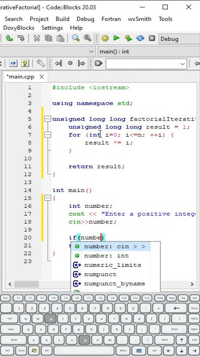 C++ Factorial Calculation: Iterative Method #asmr #programming #python ...