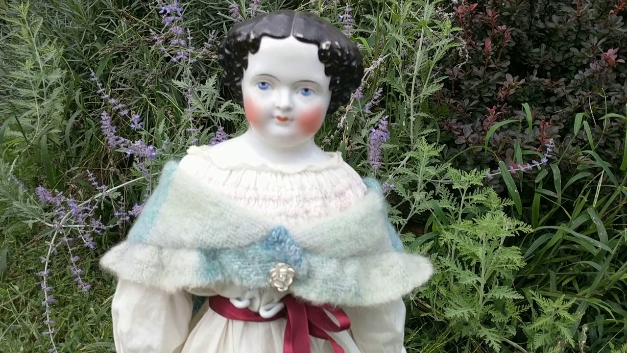 Antique German A. W. Fr. Kister Modified Flat Top Late 1860's-1870's China Head Doll