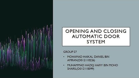 Opening And Closing Automatic Door: CX-Programmer