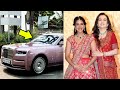 Nita Ambani Spotted in Her Pink Rolls Royce With Radhika Merchant At Private Airport