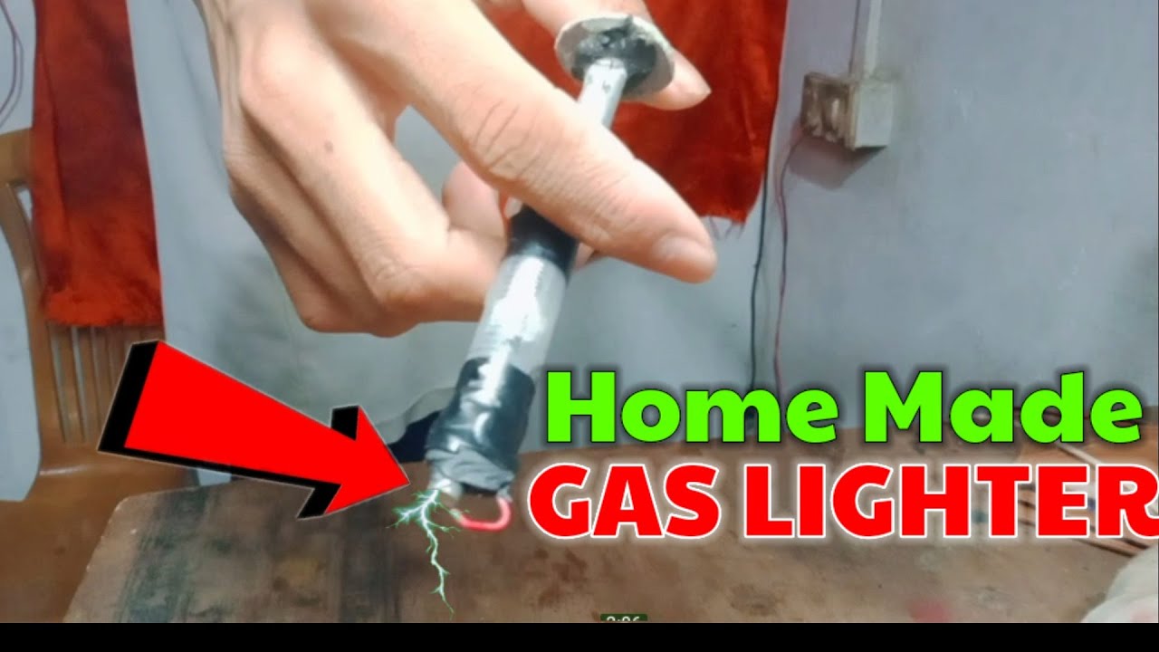 How to make  electric Gas lighter using syringe at home. (recycle plastic)