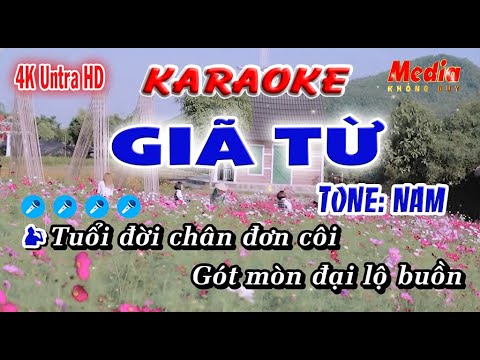 Karaoke Giã Từ – Tone Nam –  Khổng Duy Media✅ mới nhất 2023