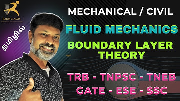 TNPSC CIVIL /MECH தமிழில்🔥🔥🔥 - TRB | GATE | ESC | TNEB | SSC - Fluid Mechanics - Boundary Layer