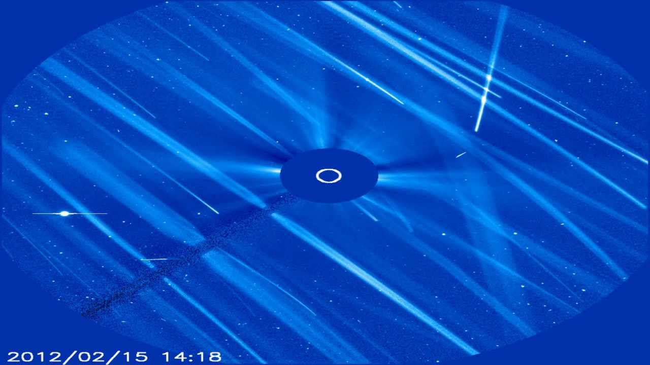 FEBRUARY 2012: SUN EVENTS on SOHO LASCO C3 - (Slow Version)