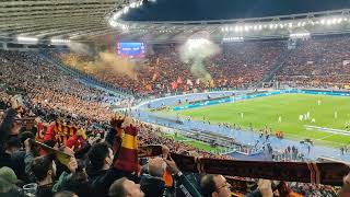 Roma Brighton: atmosfera incandescente all'Olimpico, la straordinaria coreografia della Curva Sud