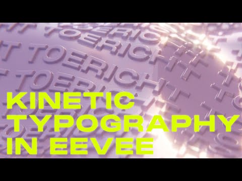Optimized Kinetic Typography in EEVEE | Blender Tutorial
