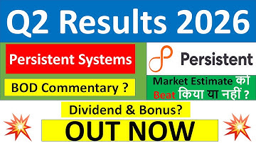 Persistent Systems Q2 results 2026 |Persistent Systems results today | Persistent Systems Share News