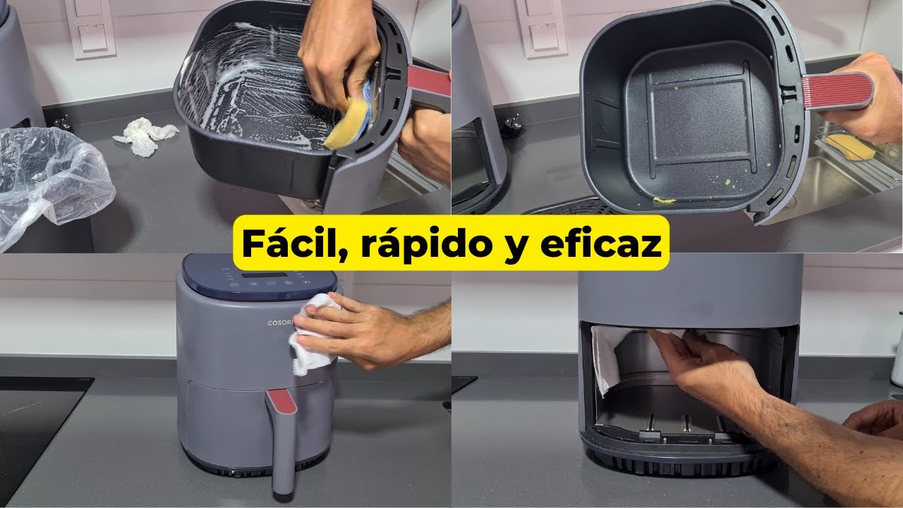 El método viral para limpiar la freidora de aire con pastillas para el lavavajillas