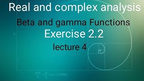 Real and complex analysis Ex 2.2(lecture 4)Ba/ Bsc 6th sem