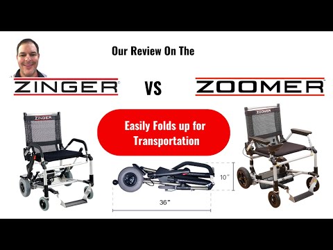 Zinger & Zoomer Power Chairs that fold up to 10 Inches