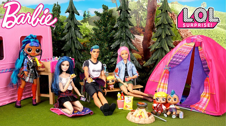 LOL Baby Goldie & Punk Boi Camping Outdoor Vacation with Barbie Family