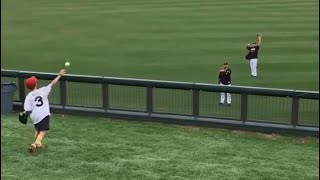MLB Players Playing Catch With Fans