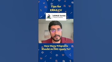 How many programs should an IMG apply to? | USMLE | Residency Match 2025 | ERAS CV & PS