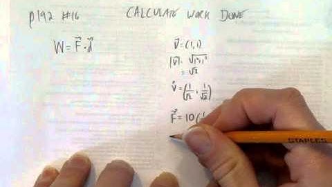 CALCULATE WORK DONE