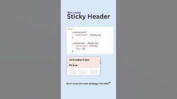 Sticky Header Using Pure CSS | Smooth Scroll UI | Frontend Tip #cssfilters #footer #htmlcanvas #css