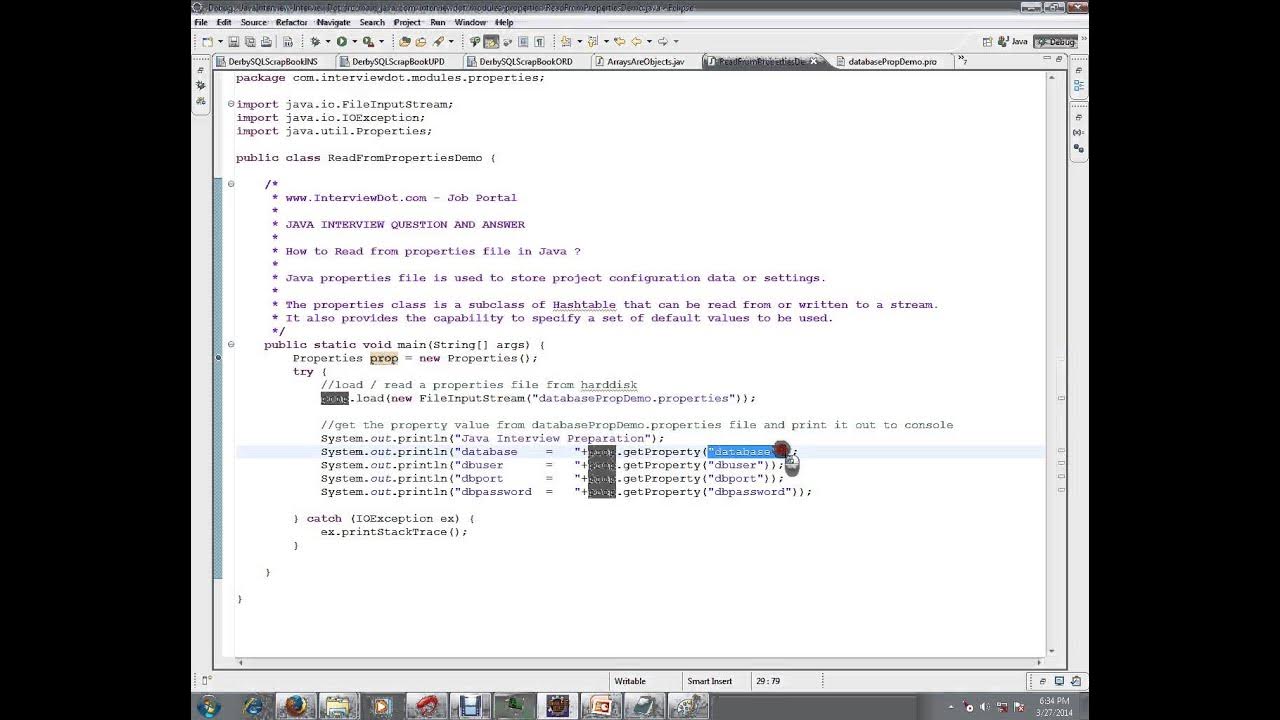 In Java How to Read from properties file - YouTube