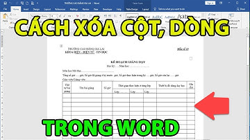Cách xóa cột trong word | Cách xóa dòng trong word