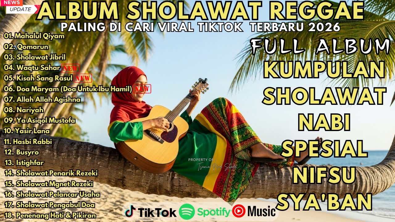 SHOLAWAT NABI MERDU BIKIN HATI ADEM 🎵 REGGAE | SHOLAWAT JIBRIL, WAHDANA | SHOLAWAT TERBARU