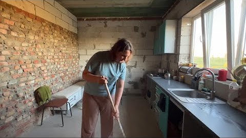 Evening kitchen cleaning / Daily routine during renovation / Raspberry season has begun