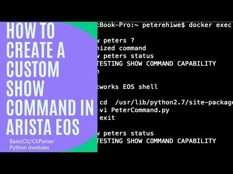 HOW TO create your own custom show commands in Arista EOS